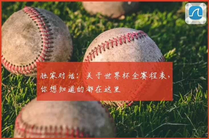 独家对话:关于世界杯全赛程表,你想知道的都在这里